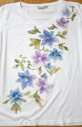 Aquarellblumen für ein T-Shirt – Watercolour Flowers For a&nbsp;T-Shirt