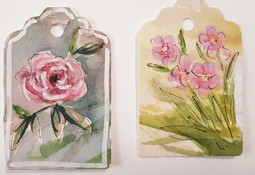 Geschenkanhänger aus bemaltem Aquarellkarton – Watercolour Gift&nbsp;Tags