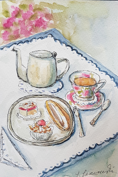 Drei Aquarellpostkarten – Three Watercolour&nbsp;Postcards