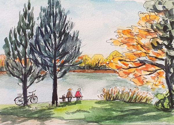 Herbstsonne am See – Autumn Sun at the&nbsp;Lake