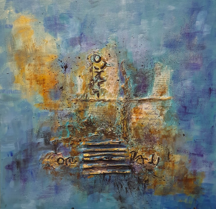 Acryl abstrakt: „Die verlorenen Worte“ – Abstract Acrylic Painting: „The Lost&nbsp;Words“