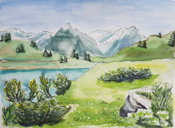 Landschaftsbilder zum Üben – Some Landscapes for&nbsp;Practice