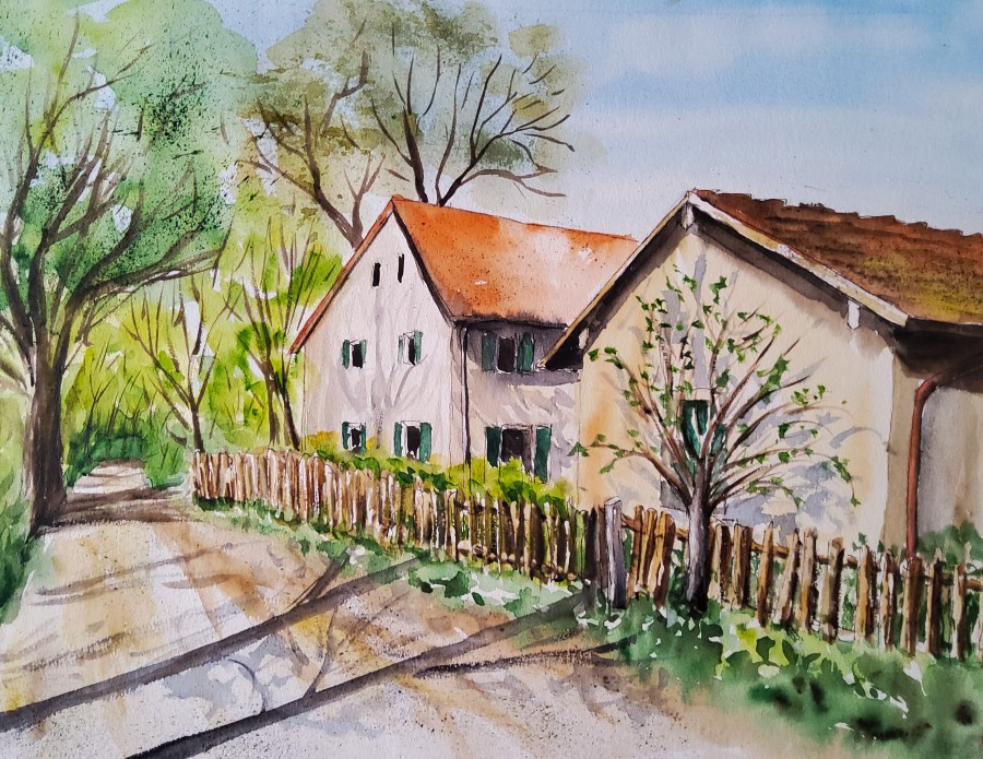 Alte Häuser am Lech – Old Houses by the&nbsp;Riverside